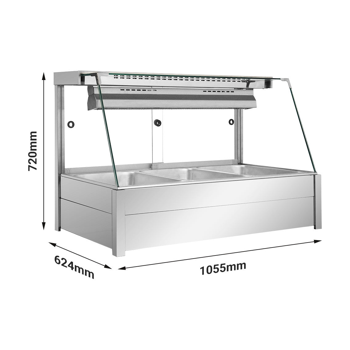 Bonvue Angled Countertop Wet & Dry Bain Marie - BM11TC
