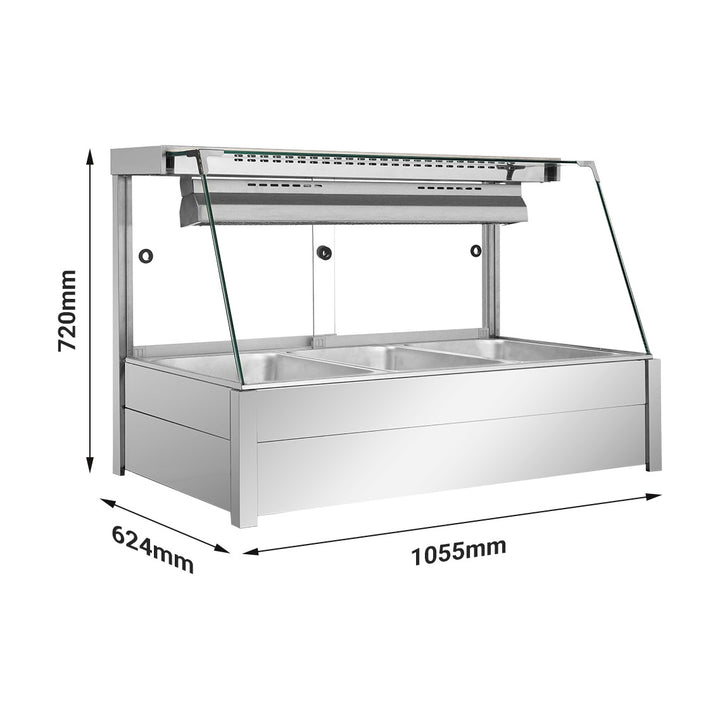 Bonvue Angled Countertop Wet & Dry Bain Marie - BM11TC