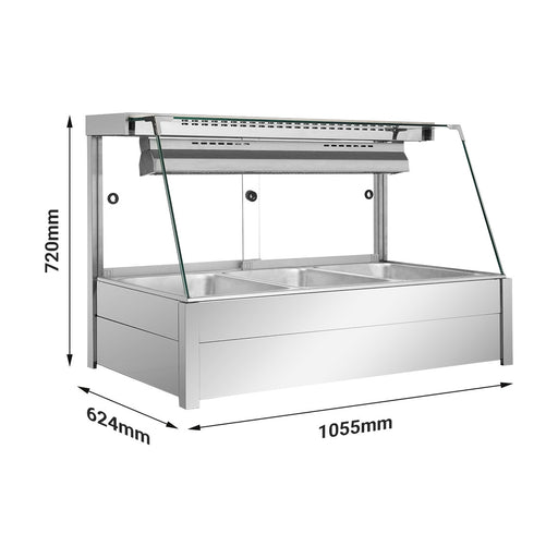 Bonvue Angled Countertop Wet & Dry Bain Marie - BM11TC
