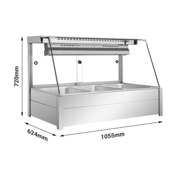 Bonvue Angled Countertop Wet & Dry Bain Marie - BM11TC