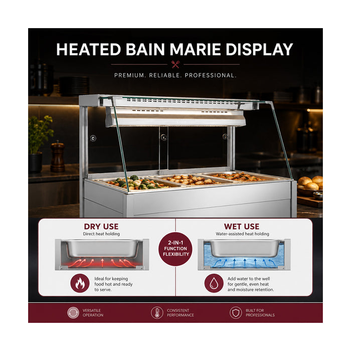 Bonvue Angled Countertop Wet & Dry Bain Marie - BM11TC