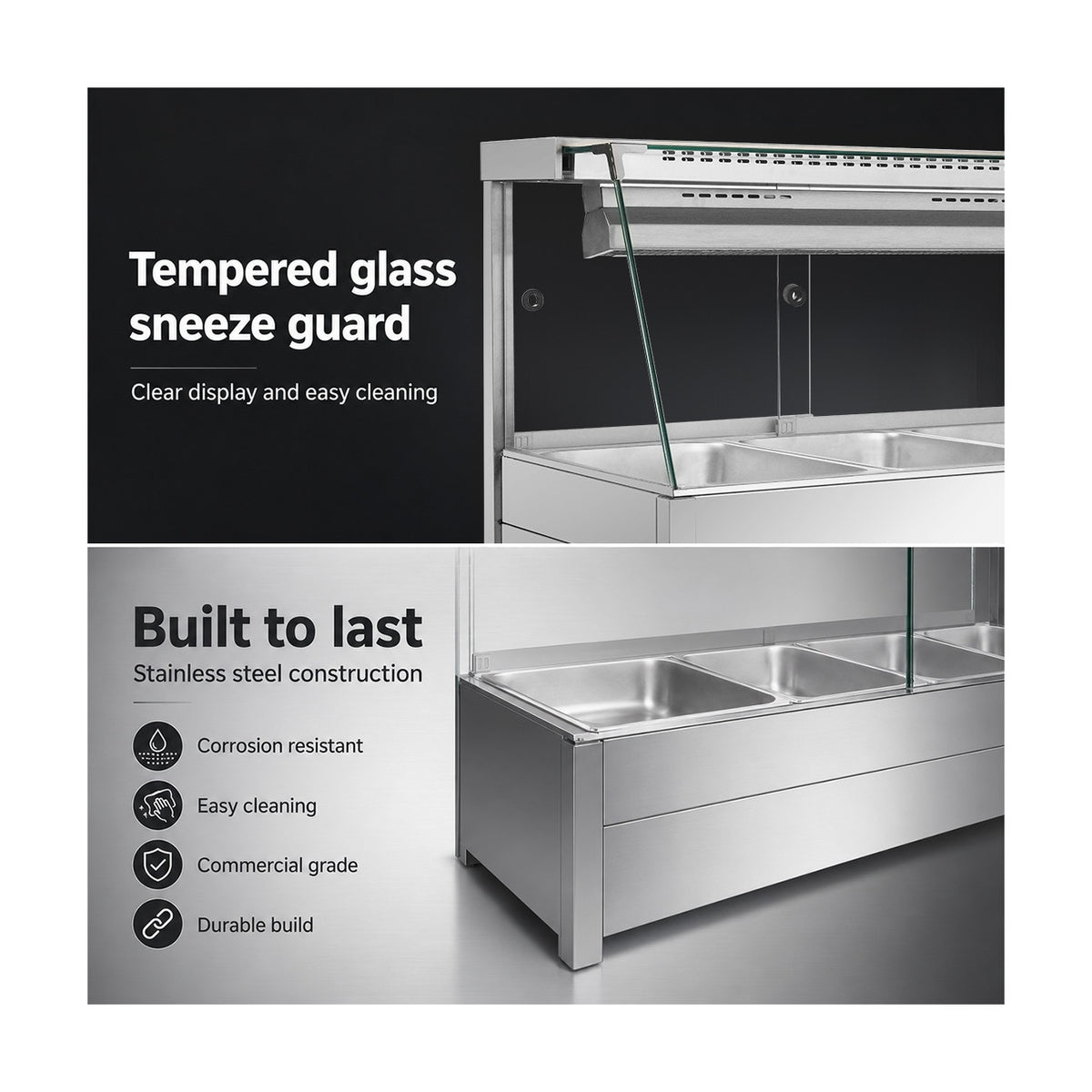 Bonvue Angled Countertop Wet & Dry Bain Marie - BM11TC