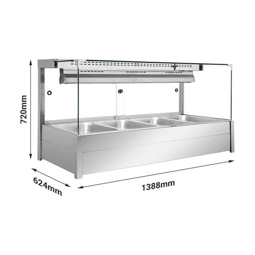 Bonvue Square Countertop Wet & Dry Bain Marie - BM14SC