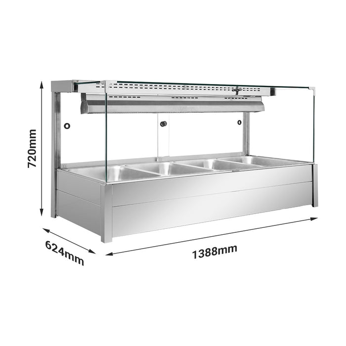 Bonvue Square Countertop Wet & Dry Bain Marie - BM14SC