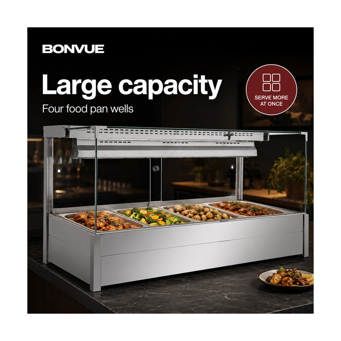 Bonvue Square Countertop Wet & Dry Bain Marie - BM14SC