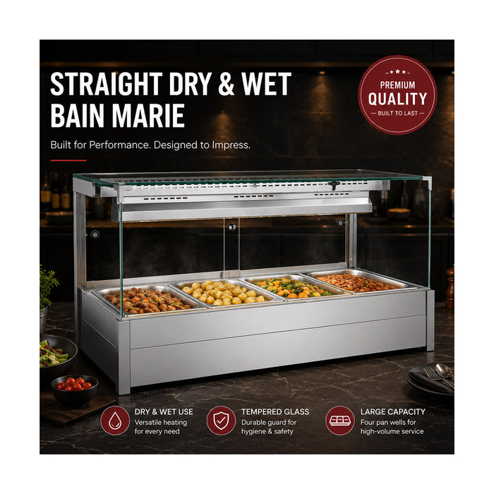 Bonvue Square Countertop Wet & Dry Bain Marie - BM14SC