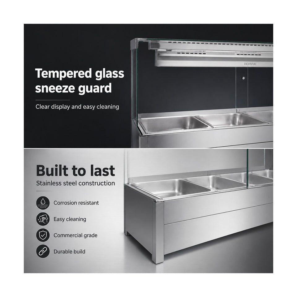 Bonvue Square Countertop Wet & Dry Bain Marie - BM14SC