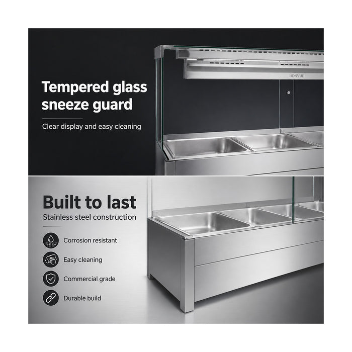 Bonvue Square Countertop Wet & Dry Bain Marie - BM14SC