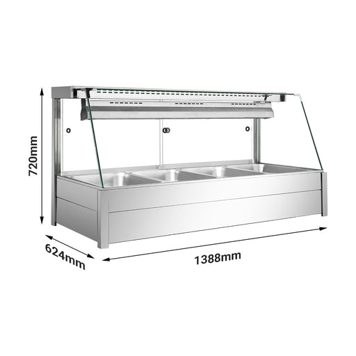 Bonvue Angled Countertop Wet & Dry Bain Marie - BM14TC
