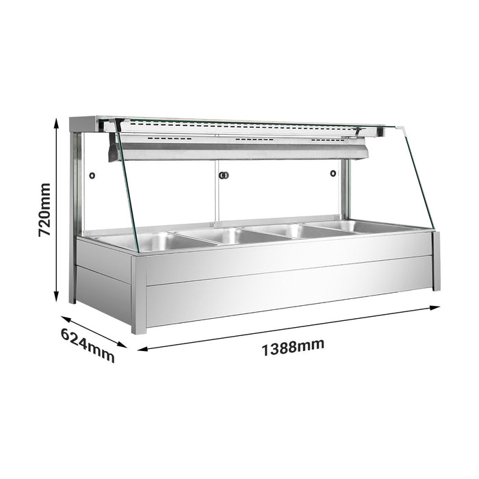 Bonvue Angled Countertop Wet & Dry Bain Marie - BM14TC