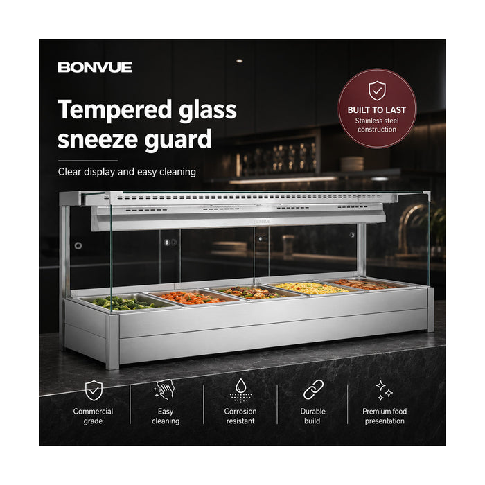 Bonvue Square Countertop Wet & Dry Bain Marie - BM17SC