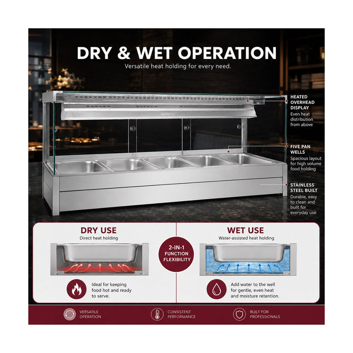 Bonvue Square Countertop Wet & Dry Bain Marie - BM17SC