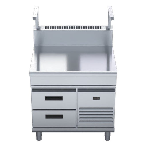 Waldorf 800 Series 900mm Bench Top With Salamander Support - Refrigerated Base - BT8900S-RB