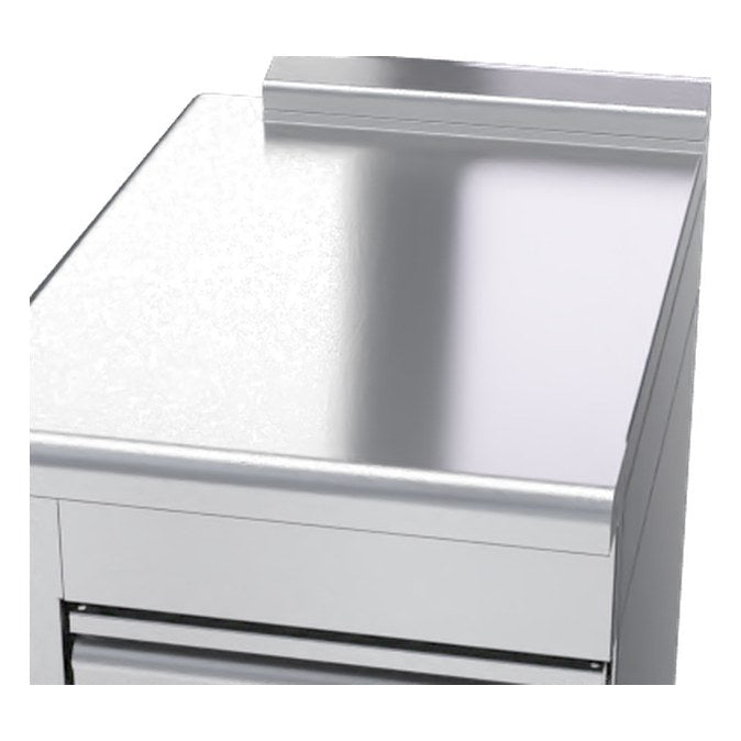 Waldorf 800 Series 550mm Bench Top Low Back Version - Cabinet Base With Fixed Front Panel - BTL8550-CD-LH