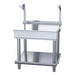 Waldorf 800 Series 900mm Bench Top With Salamander Support Low Back Version - Leg Stand - BTL8900S-LS
