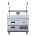 Waldorf 800 Series 900mm Bench Top With Salamander Support Low Back Version - Refrigerated Base - BTL8900S-RB