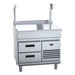 Waldorf 800 Series 900mm Bench Top With Salamander Support Low Back Version - Refrigerated Base - BTL8900S-RB