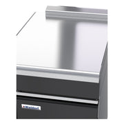Waldorf Bold 550mm Bench Top Low Back Version - Cabinet Base With Fixed Front Panel - BTLB8550-CD-LH
