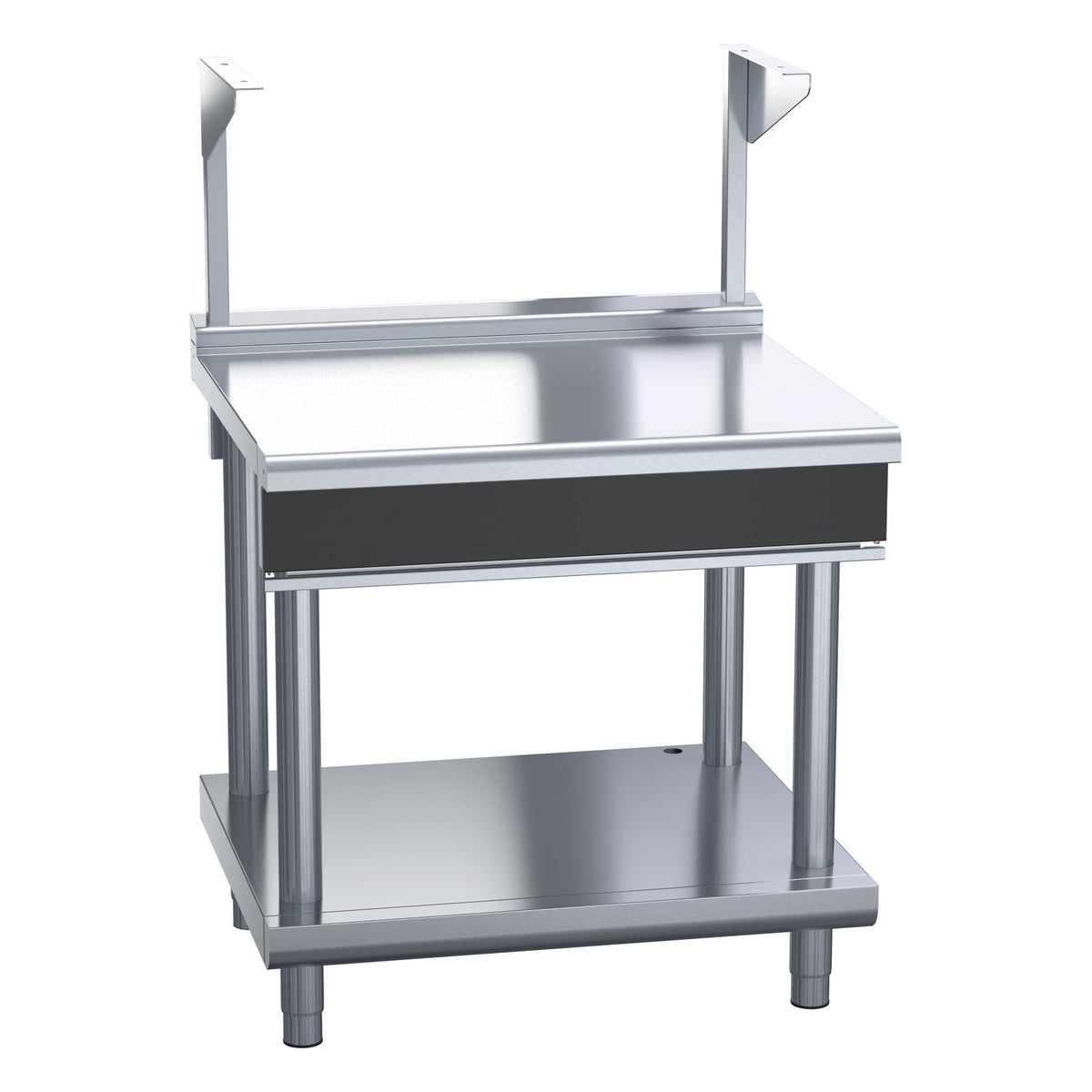 Waldorf Bold 900mm Bench Top With Salamander Support Low Back Version - Leg Stand - BTLB8900S-LS