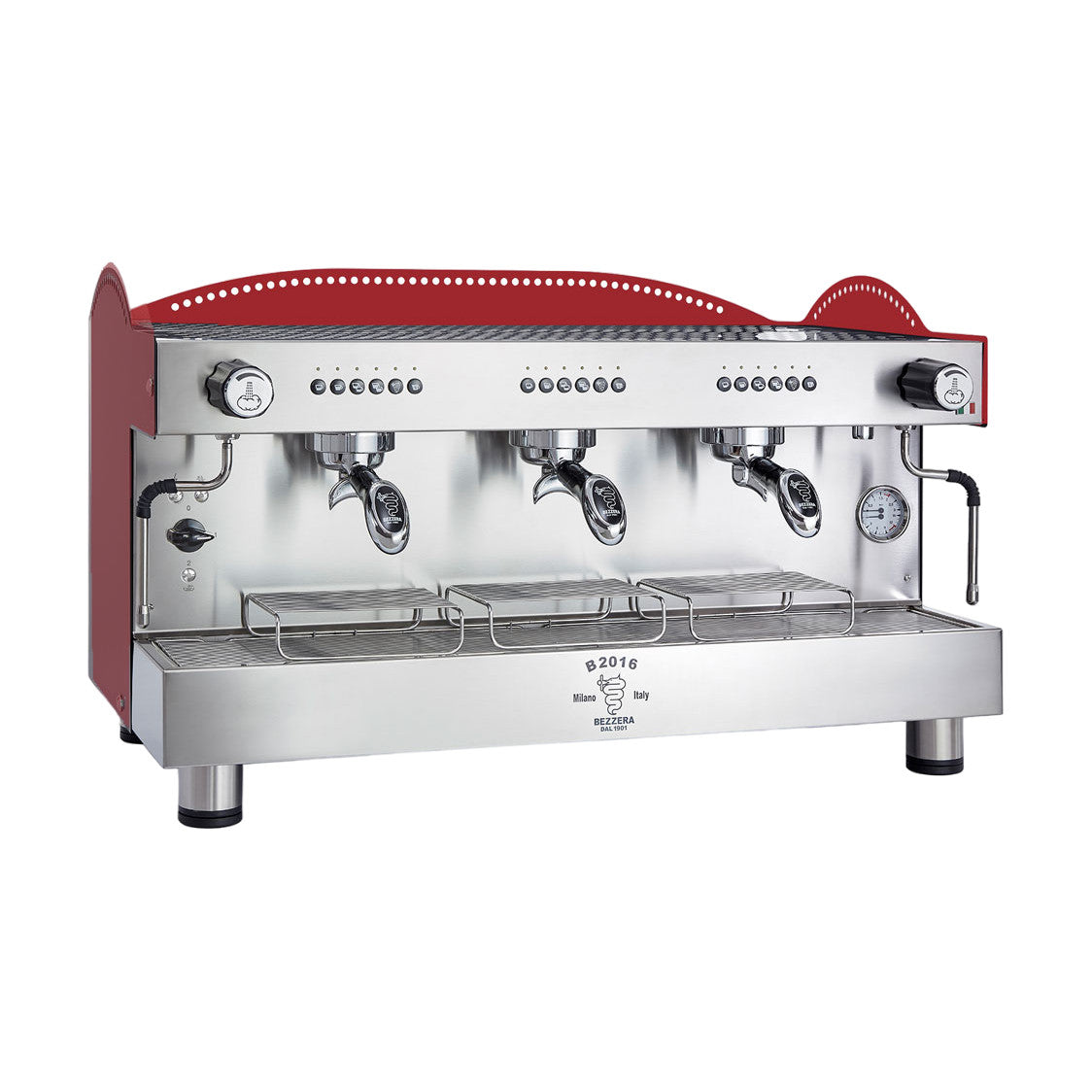 Bezzera 3L Red 3 Group Professional Espresso Machine - BZB2016R3DE