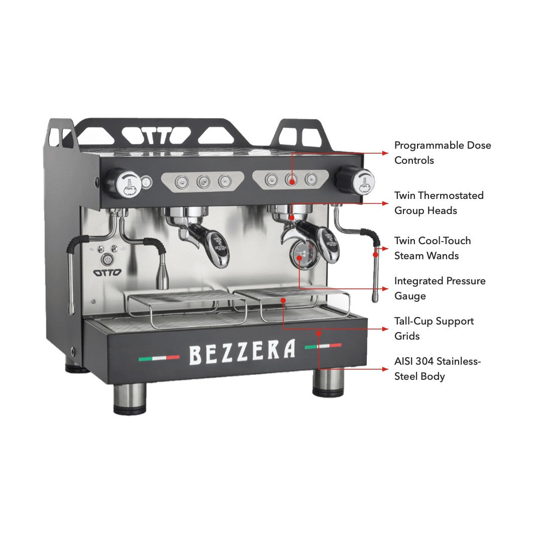 Bezzera Otto DE Auto-Foamer Espresso Machine - BZOTTOCDEAF2B