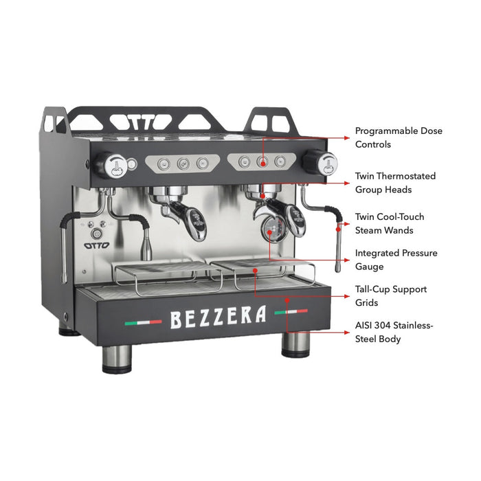 Bezzera Otto DE Auto-Foamer Espresso Machine - BZOTTOCDEAF2B