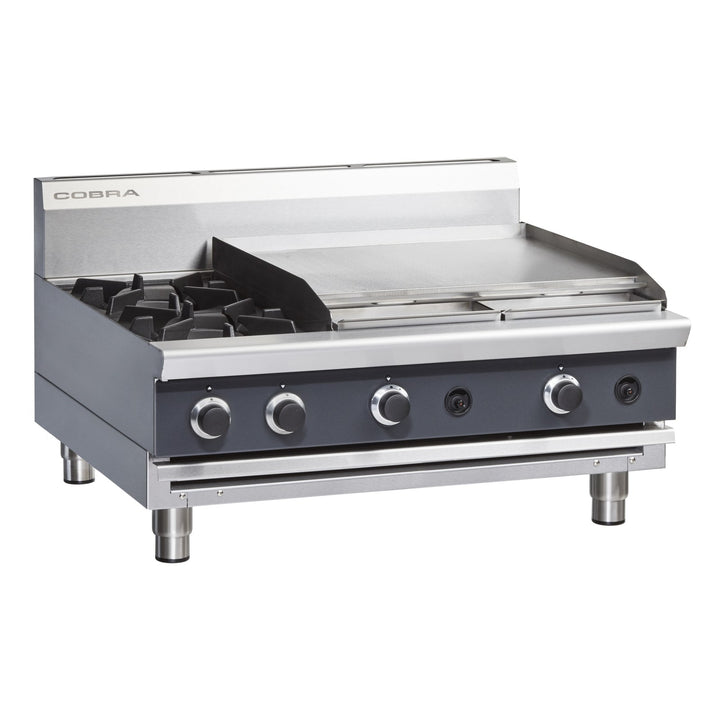 Cobra 900mm Two Burner / Griddle Gas Cooktop - Bench Model - C9B-B