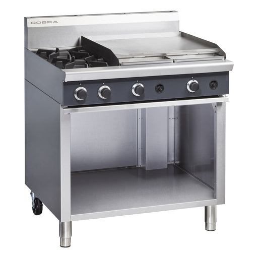 Cobra 900mm Two Burner / Griddle Gas Cooktop - C9B