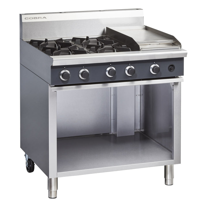 Cobra 900mm Four Burner / Griddle Gas Cooktop - C9C