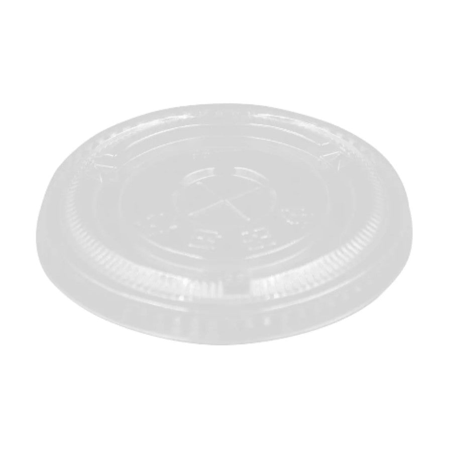 PakMax 78mm PET Cold Paper Cups Flat Lids - CCFL-78C-PET-LID