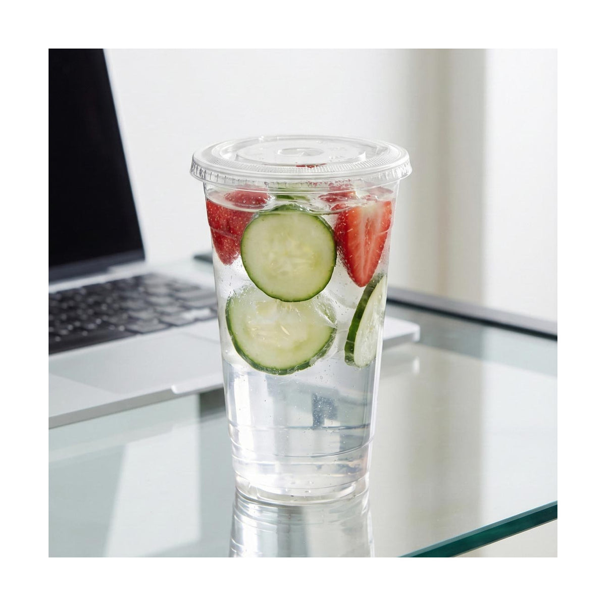 PakMax 98mm Cold Cup Flat Lid - CCFL-98C-PET-LID