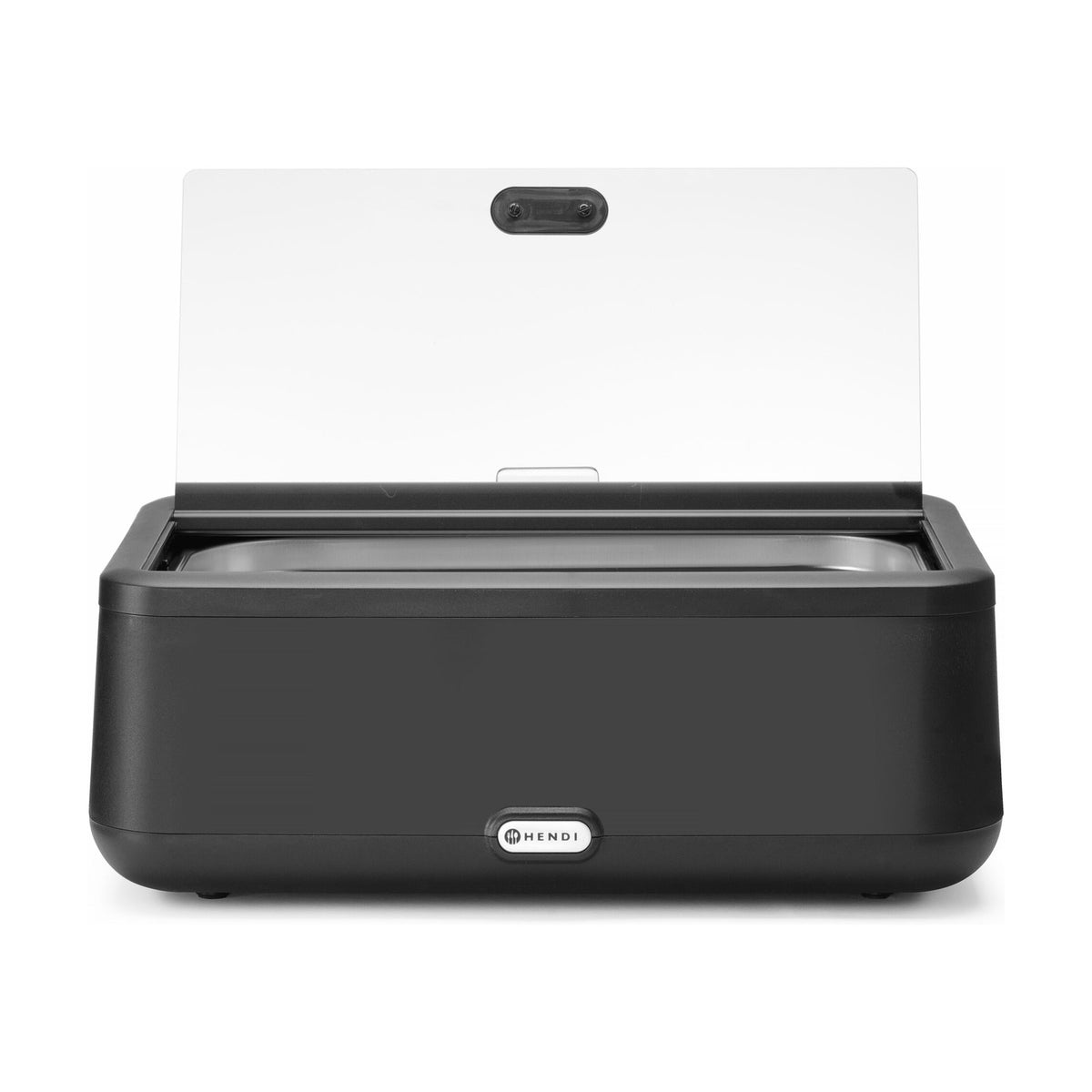 Hendi Chafing Dish Black - CDU0001 with the lid lifted