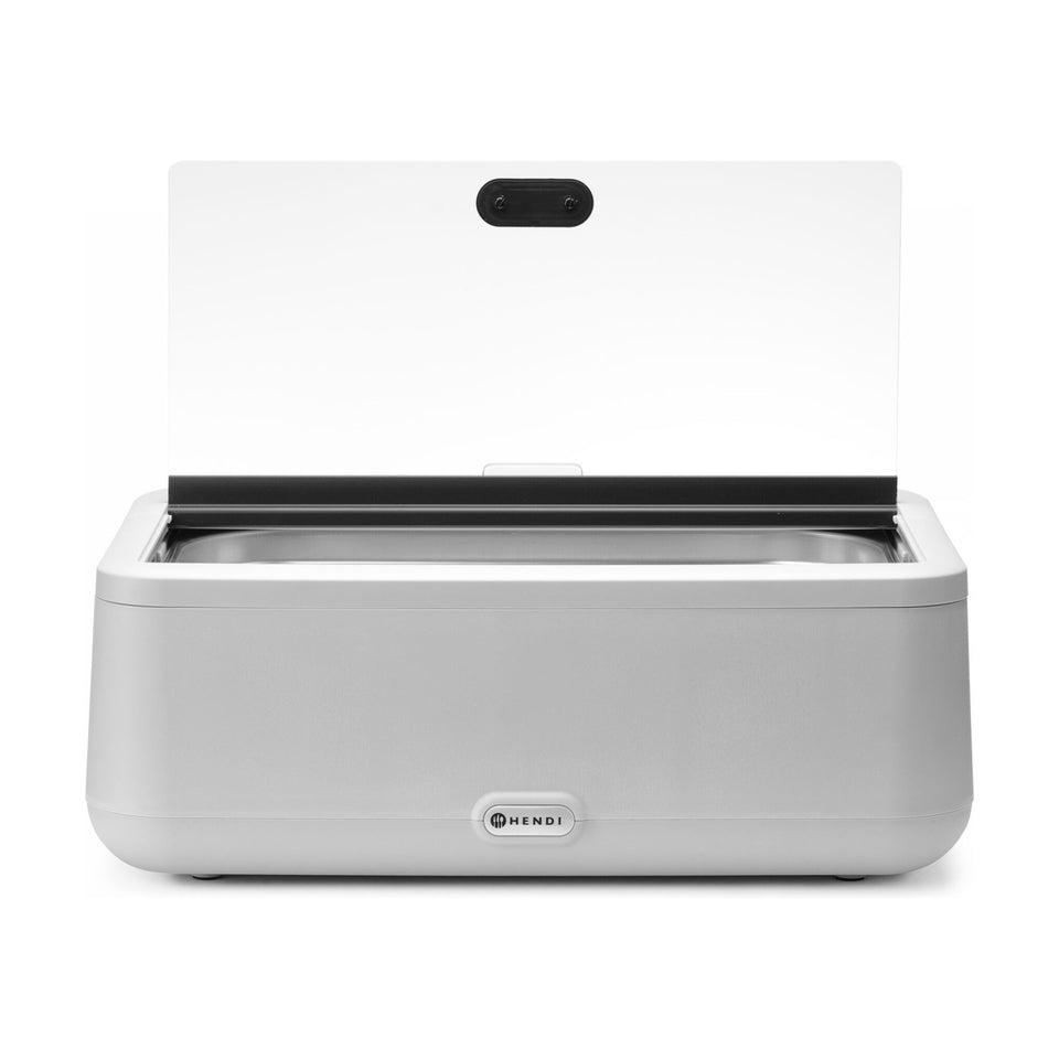 Hendi Chafing Dish White - CDU0002 with the lid lifted