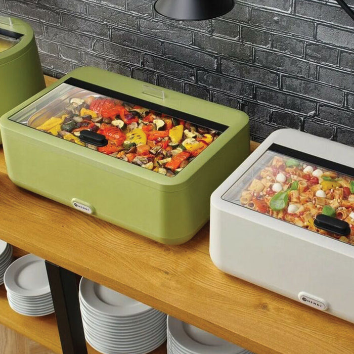 Hendi Chafing Dish Green - CDU0003 beside the white model