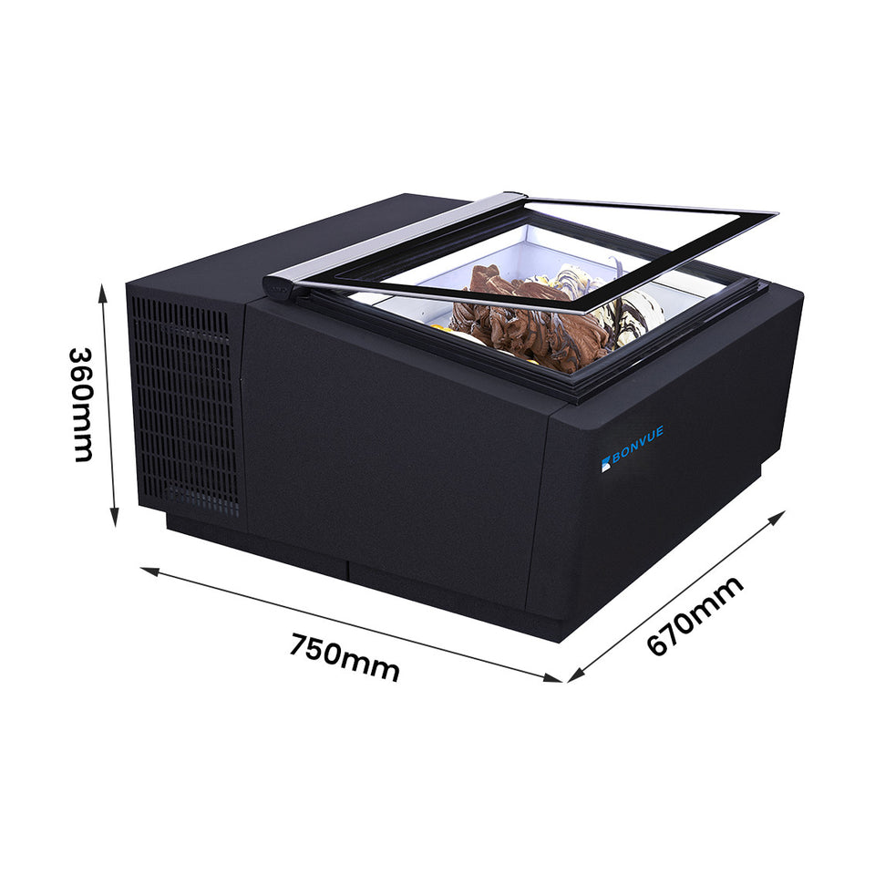 Bonvue Bench Top Gelato / Ice cream Display Showcase - CGD-03B
