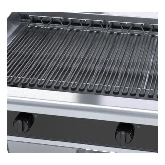 Waldorf Bold 900mm Electric Chargrill Low Back Version - Leg Stand - CHLB8900ED-LS