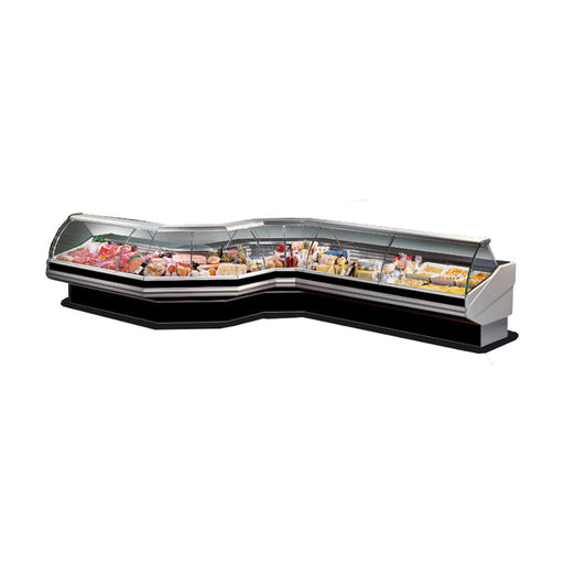 Italia Cool Corner Curved Front Glass Deli Display - CN90E