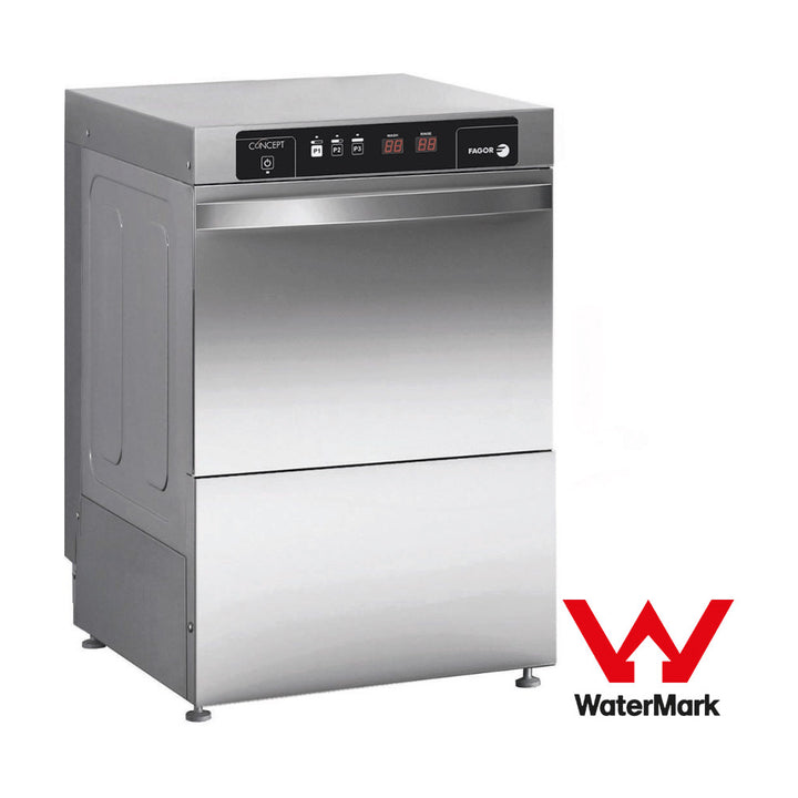 Fagor Evo-Concept Glass Washer with Drain Pump & Detergent & Cold Rinse Dispenser - CO-402BDD