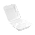 PakMax 8" Sugarcane Clamshell 3-Compartment - CS-883