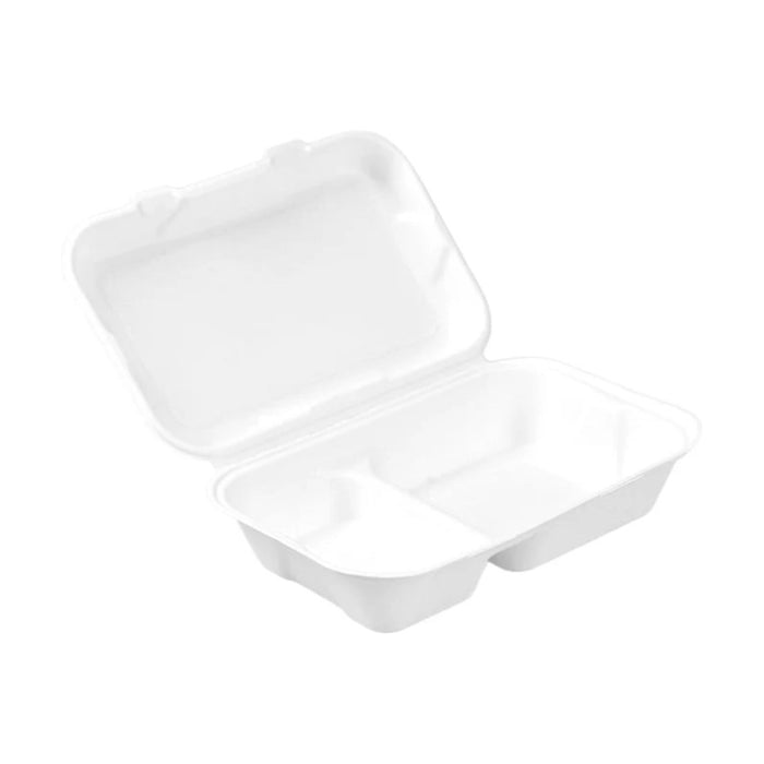 PakMax 9*6" Sugarcane Clamshell 2-Compartment - CS-962