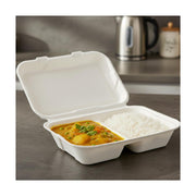 PakMax 9*6" Sugarcane Clamshell 2-Compartment - CS-962
