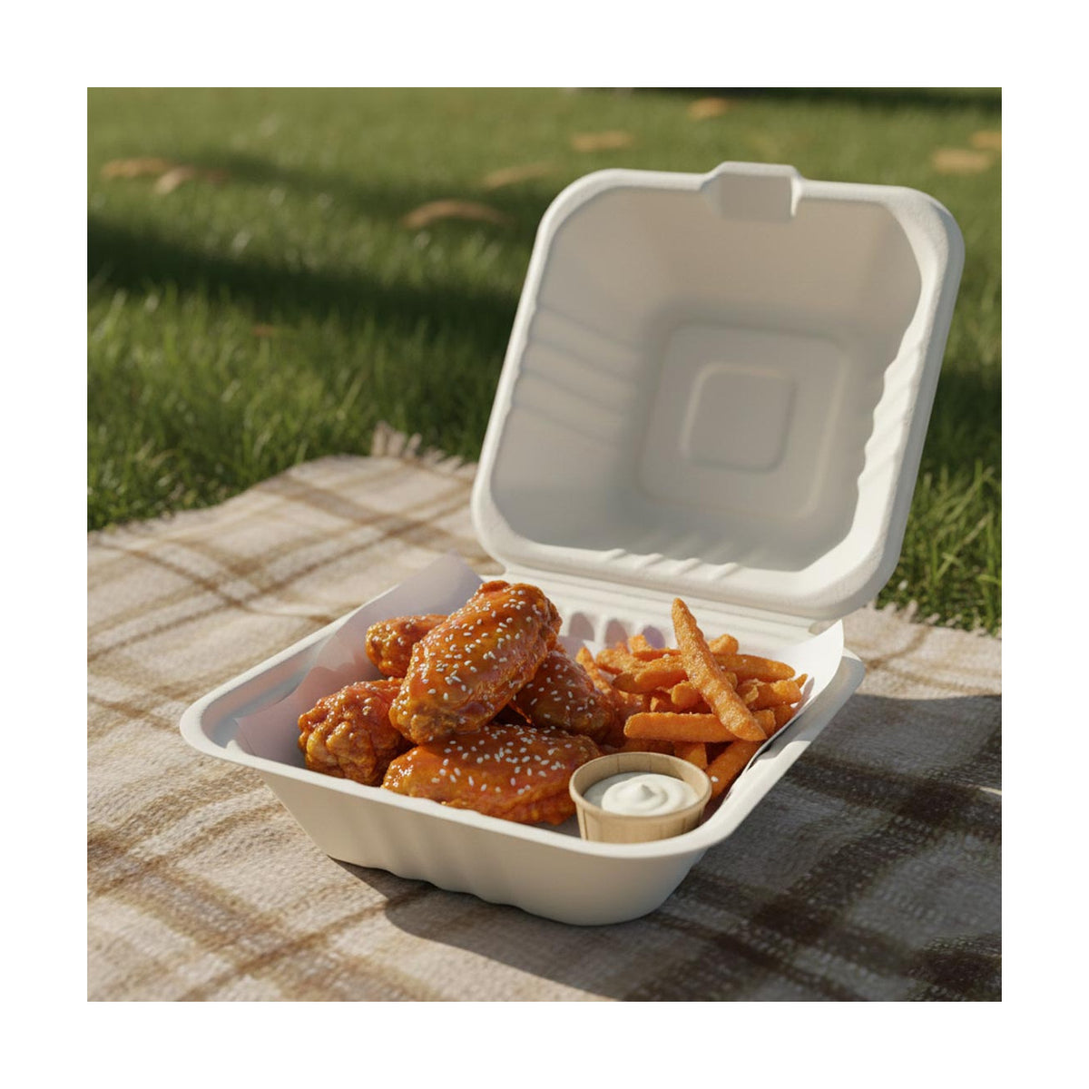 PakMax 9*9" Sugarcane Clamshell - CS-99