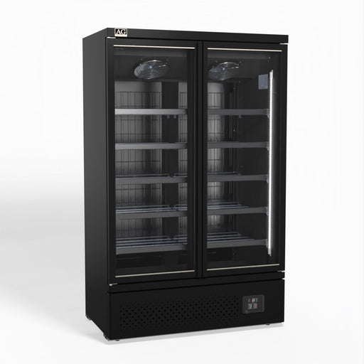 AG Supermarket Two Glass Doors Upright Display Fridge 1000L - CSB1000