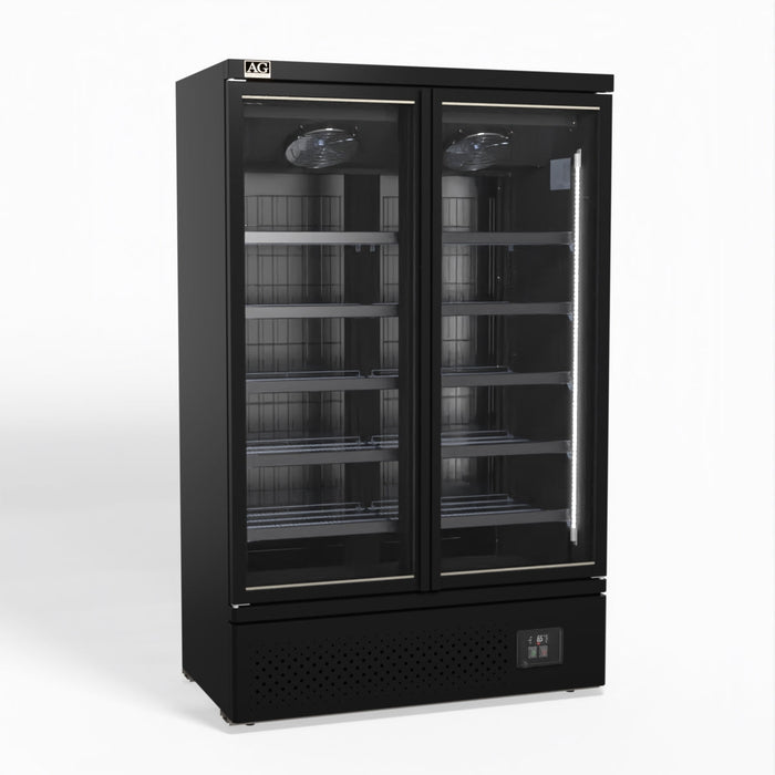 AG Supermarket Two Glass Doors Upright Display Fridge 1000L - CSB1000