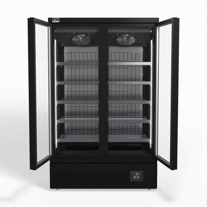 AG Supermarket Two Glass Doors Upright Display Fridge 1000L - CSB1000