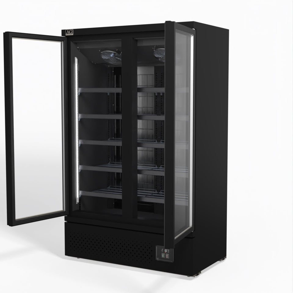 AG Supermarket Two Glass Doors Upright Display Fridge 1000L - CSB1000
