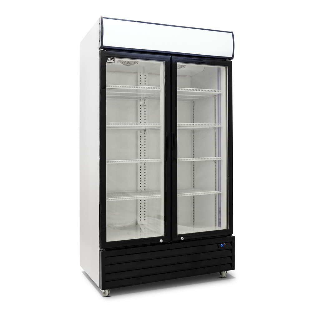 AG Double Door Upright Display Fridge - Glass Door 1000L - CU1000TNG