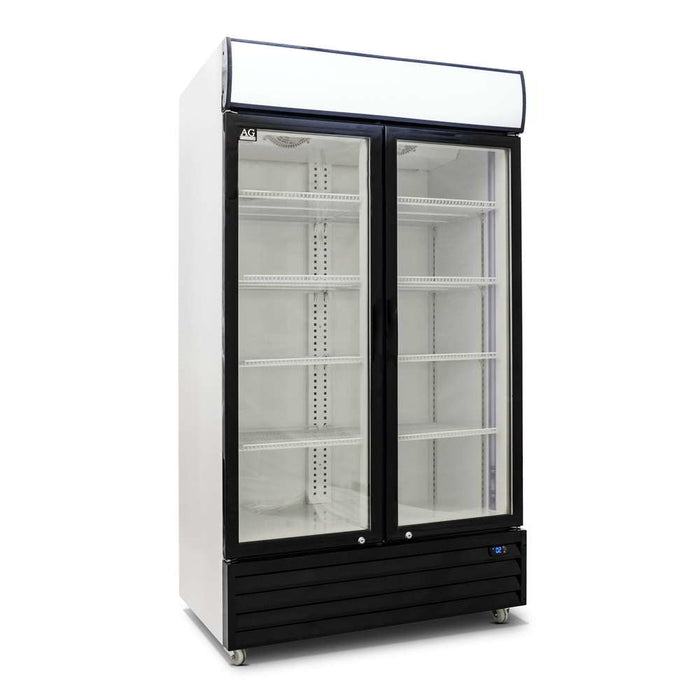 AG Double Door Upright Display Fridge - Glass Door 1000L - CU1000TNG