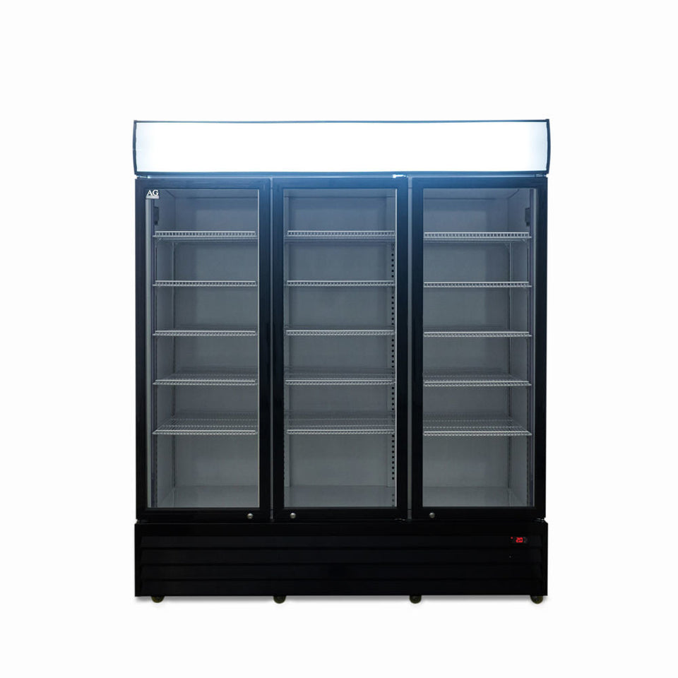 AG Triple Door Upright Display Fridge - Glass Door 1500L - CU1500TNG