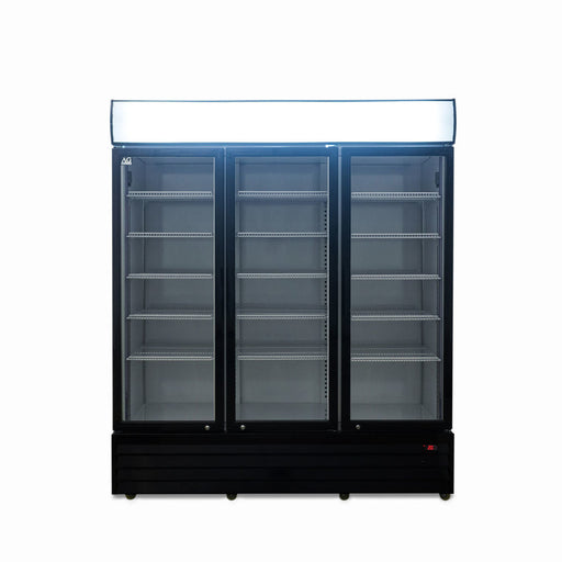 AG Triple Door Upright Display Fridge - Glass Door 1500L - CU1500TNG
